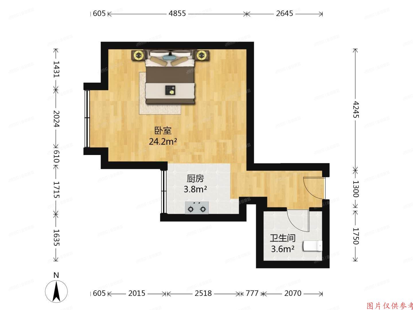 朝阳区  西大望路三号院2号楼7层N单元805号（蓝堡国际公寓）公寓