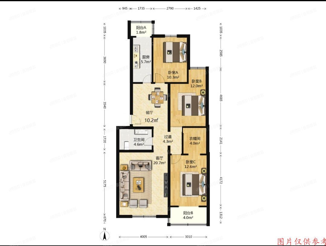 房山区-良乡 北潞华家园10号楼5层4单元502