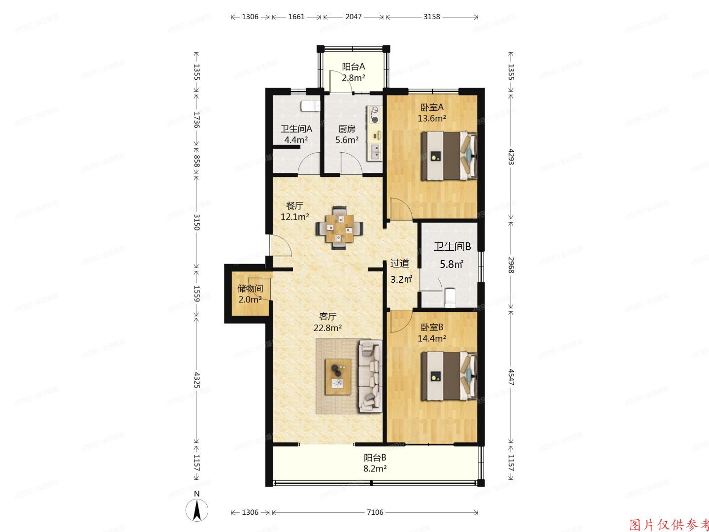 昌平区 郝庄家园南区1号楼2层2单元221号