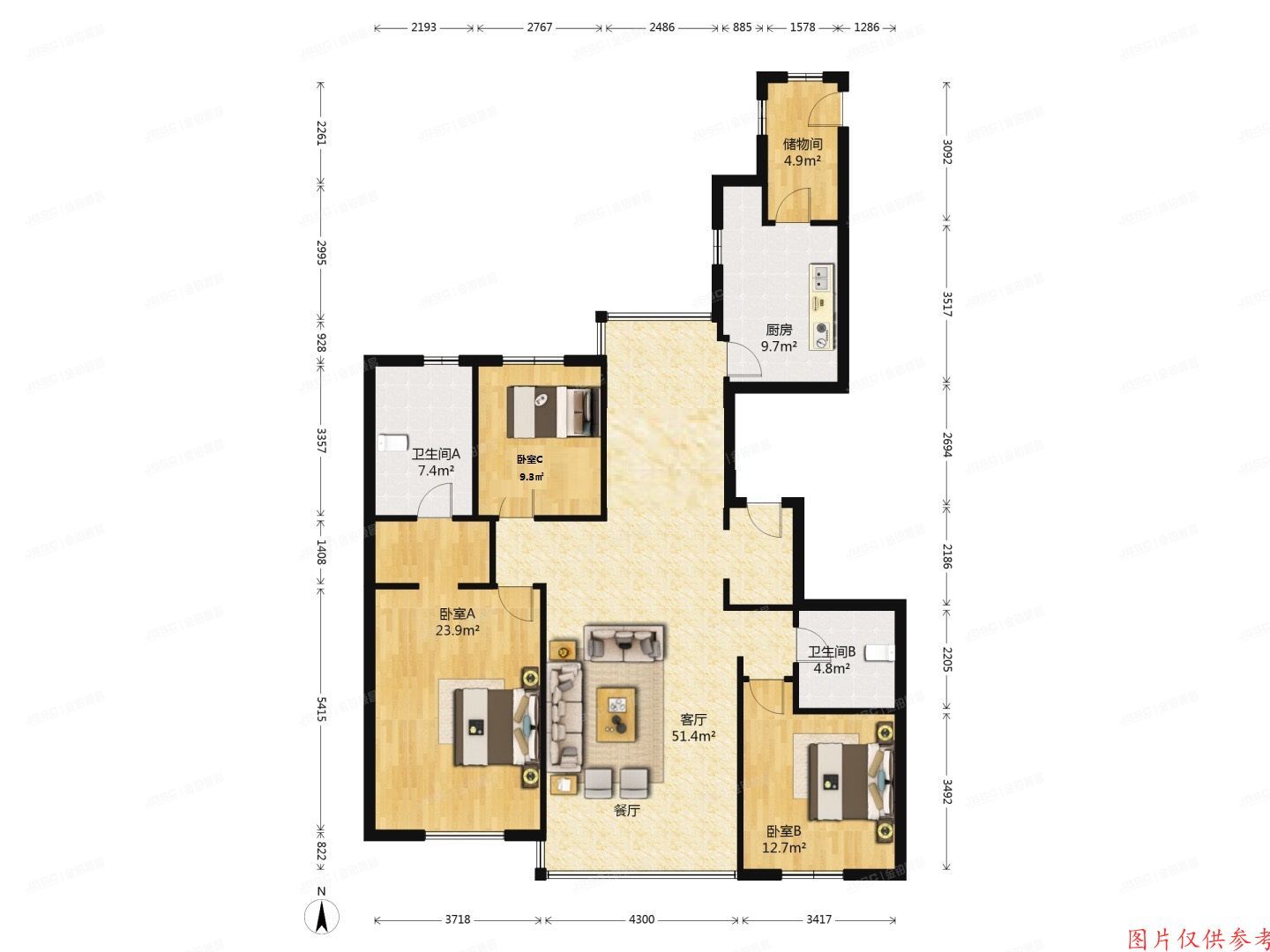 东城区 广渠家园17楼15层3单元1802号（冠城名敦道）