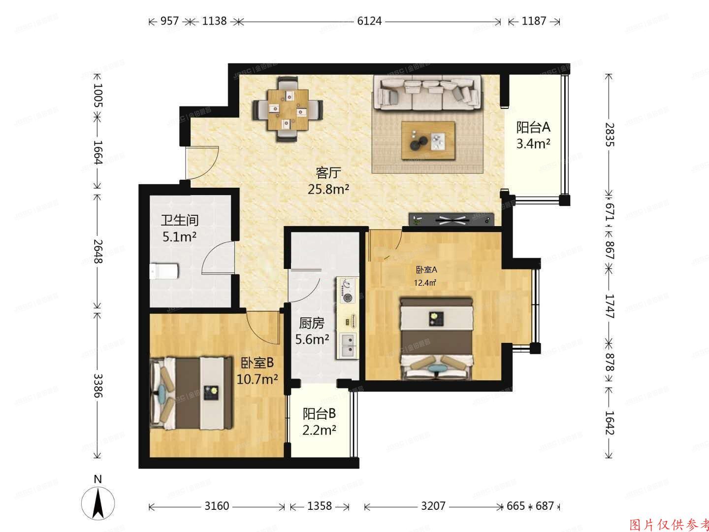 丰台区 新发地锦程园3号楼10层6单元1003号（天伦锦城）