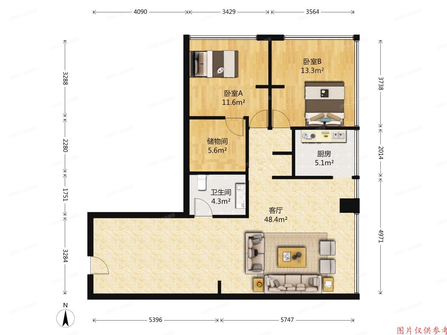 朝阳区 东三环中路39号院4号楼7层0805（建外SOHO）公寓