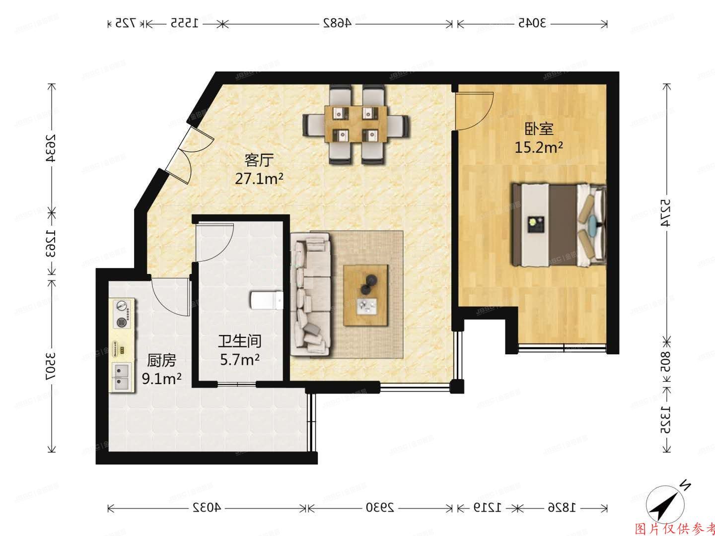 海淀区 大河庄苑9号楼14层1407号（紫金长河）