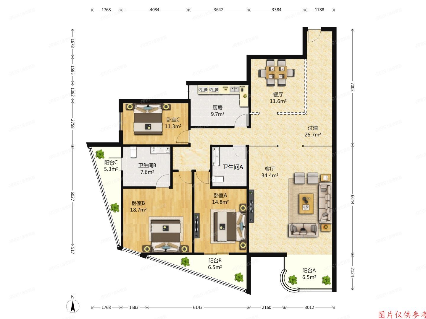 西城区 广信嘉园C座11C室