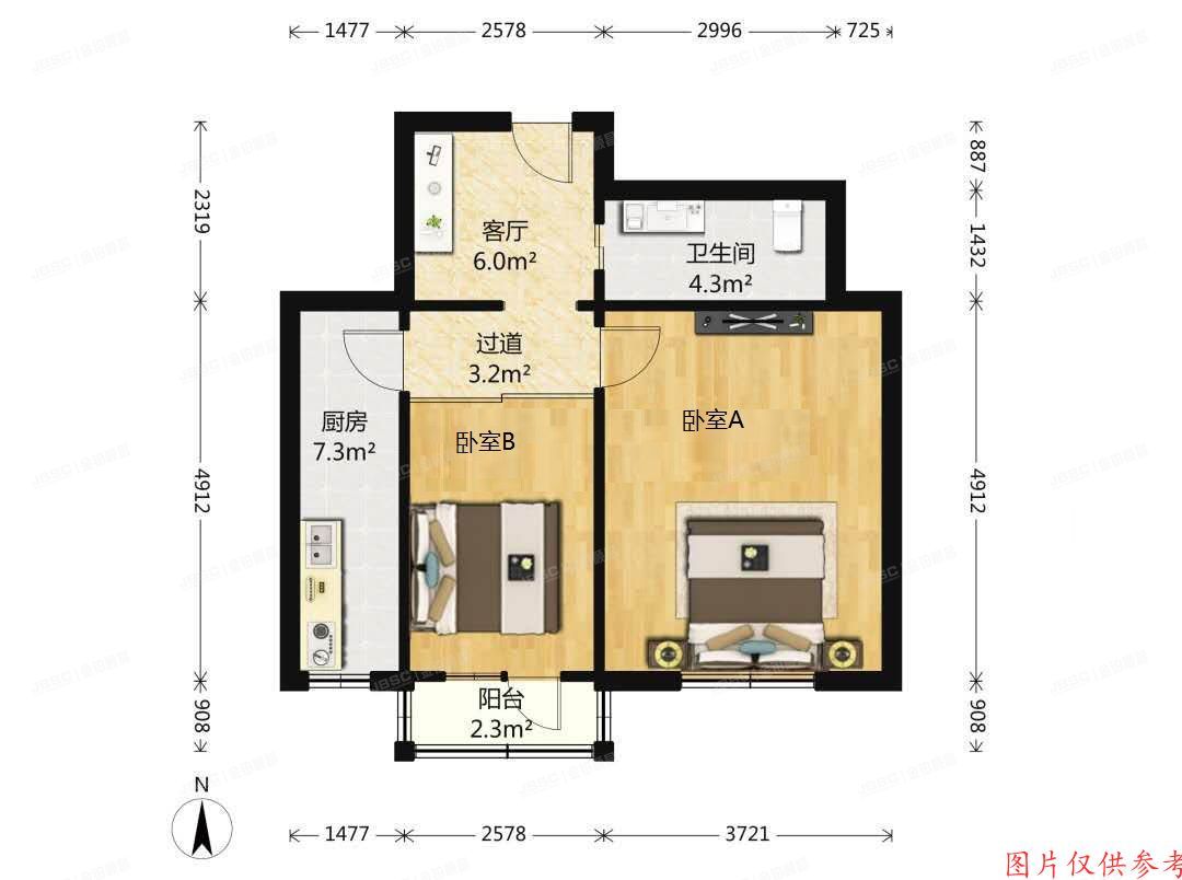 西城区 木樨地北里16号楼7层706