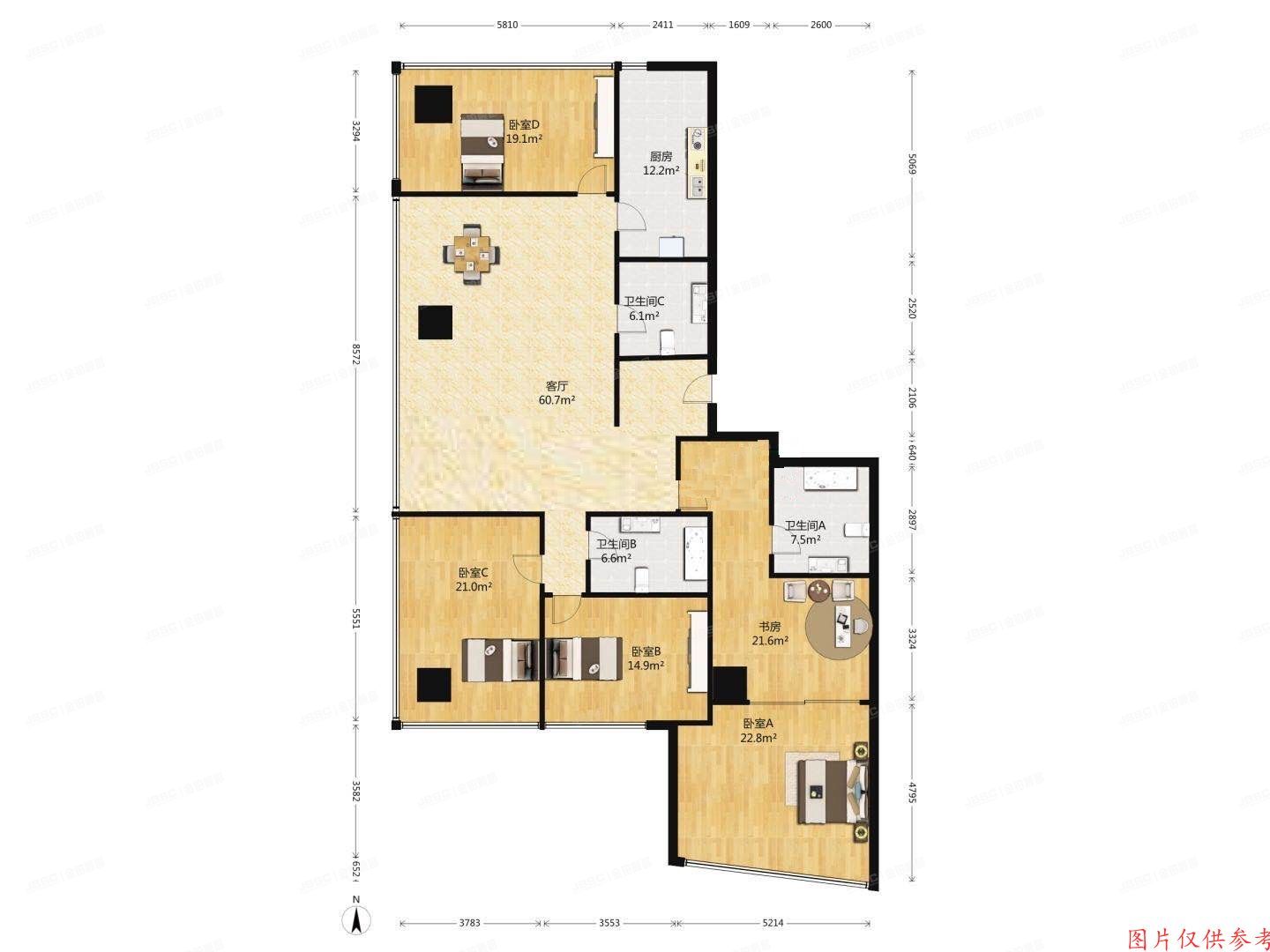 西城区 闹市口大街1号院3号楼718（长安兴融中心）公寓