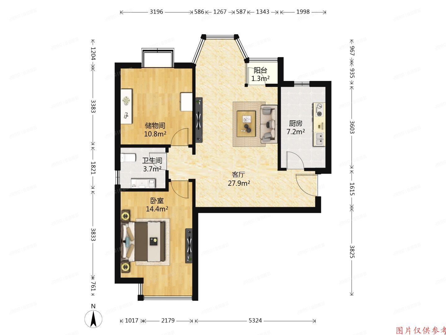 通州区 潞苑东路40号院3号楼1层2单元104号（珠江拉维）
