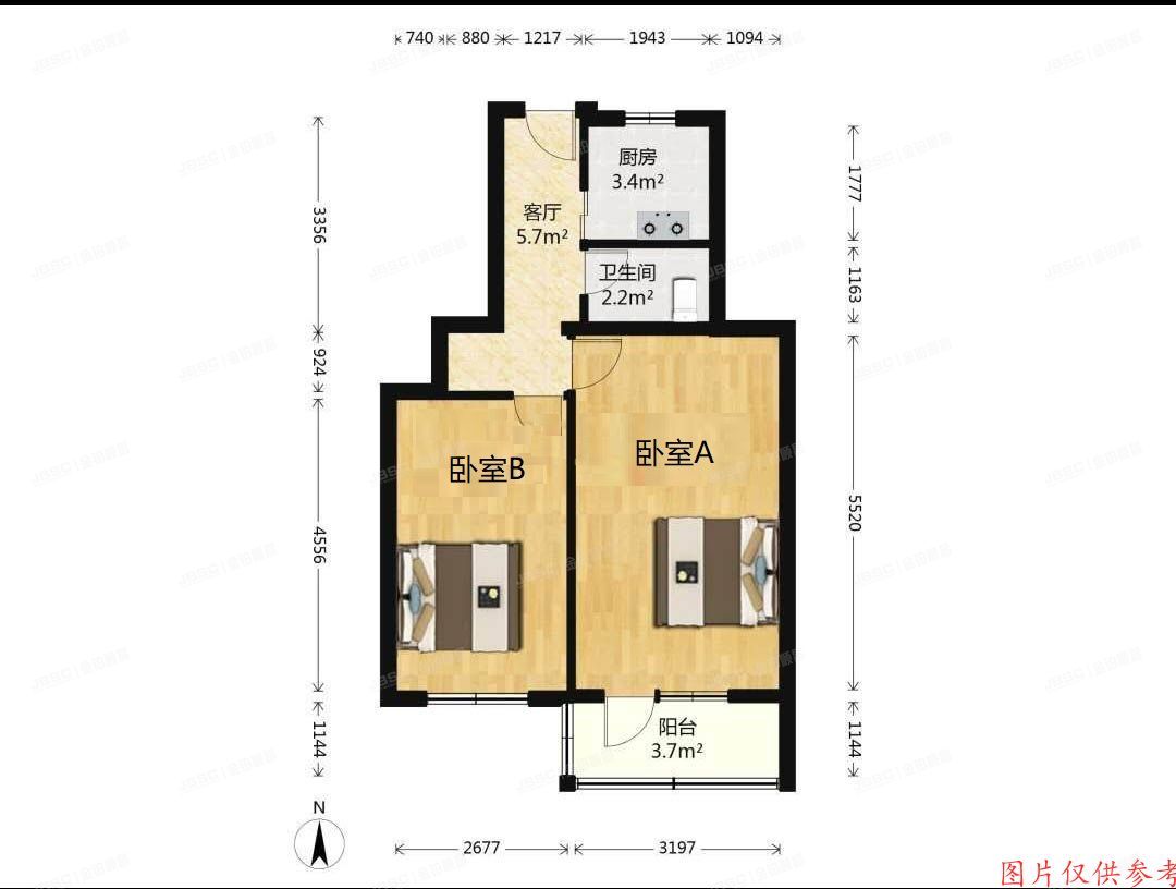 东城区-安定门外 东河沿7号楼8层2门801号
