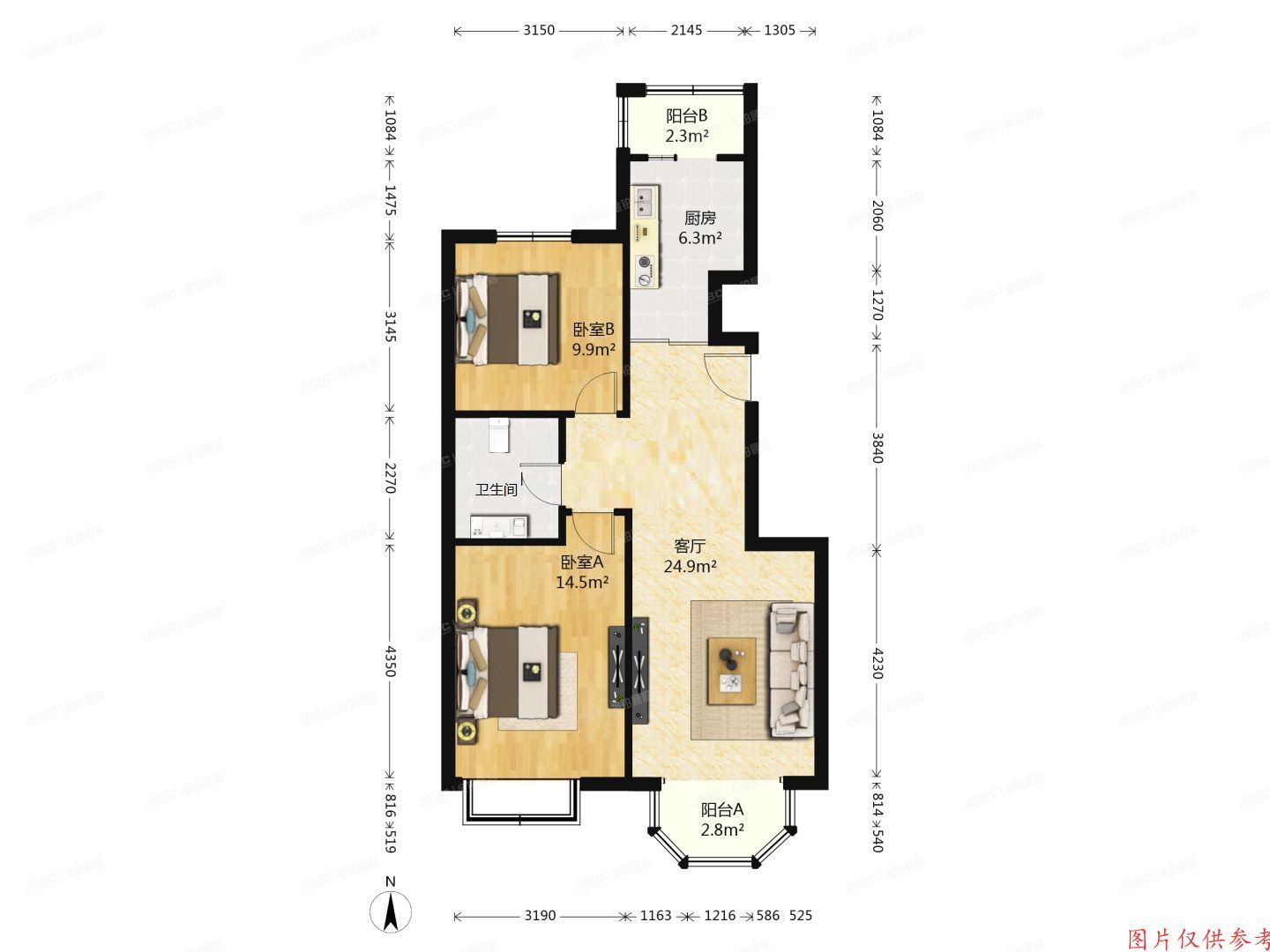 朝阳区-垡头 翠城馨园138号楼11层2单元1102号 经适房