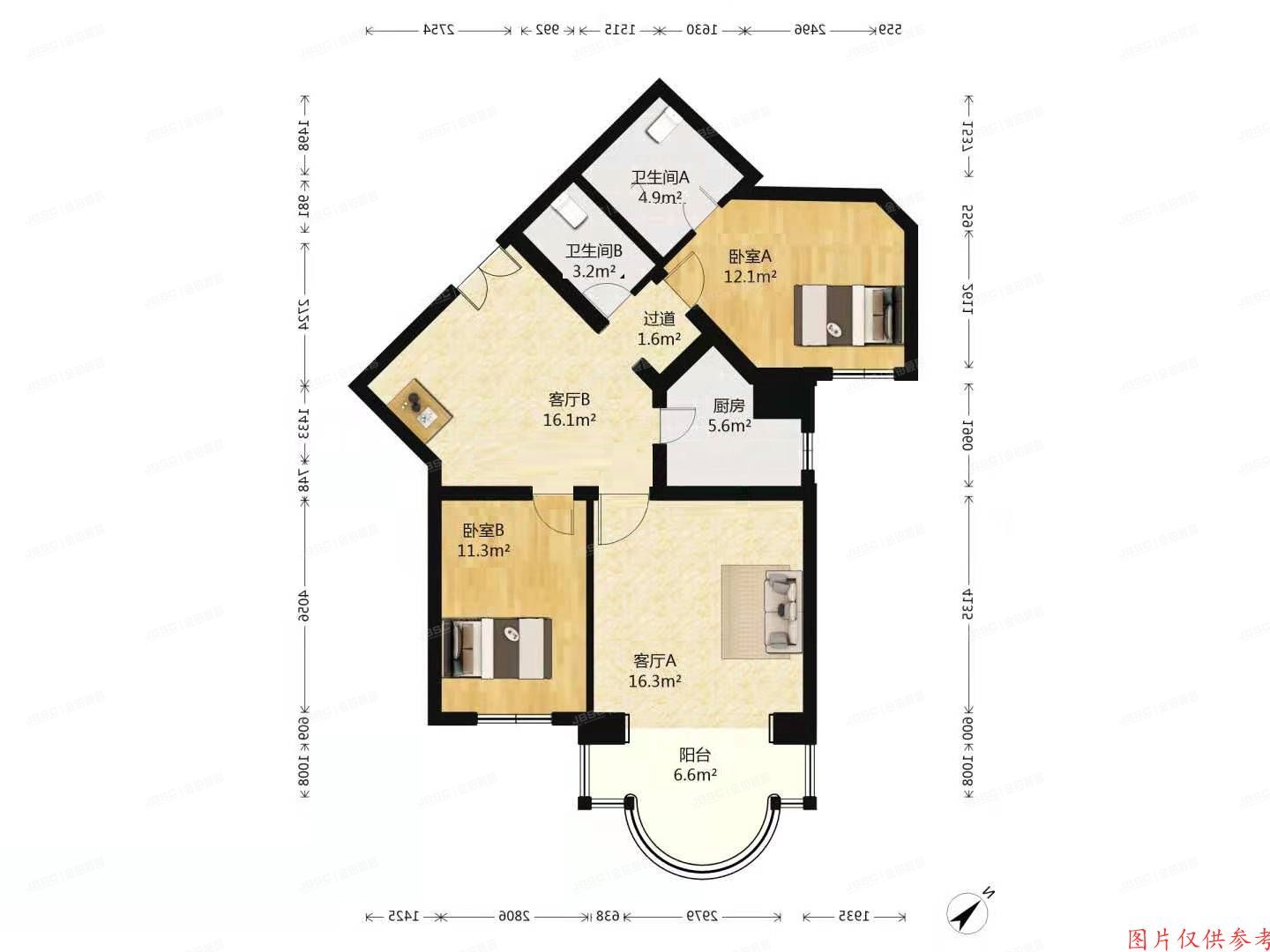朝阳区 西坝河南路1号1号楼7层7B（金岛花园）