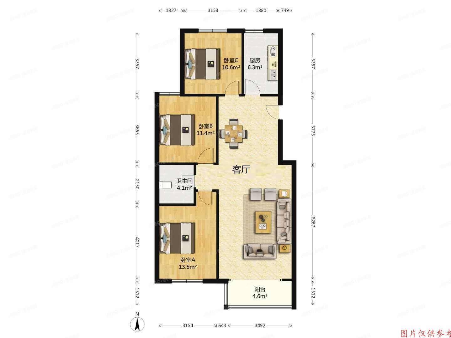 大兴区 魏北路28号院2号楼3层5单元301（一品嘉园）