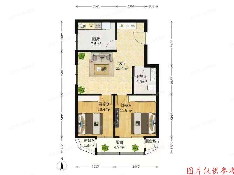 海淀区 莲花苑1号楼23层1门2305（莲花小区）