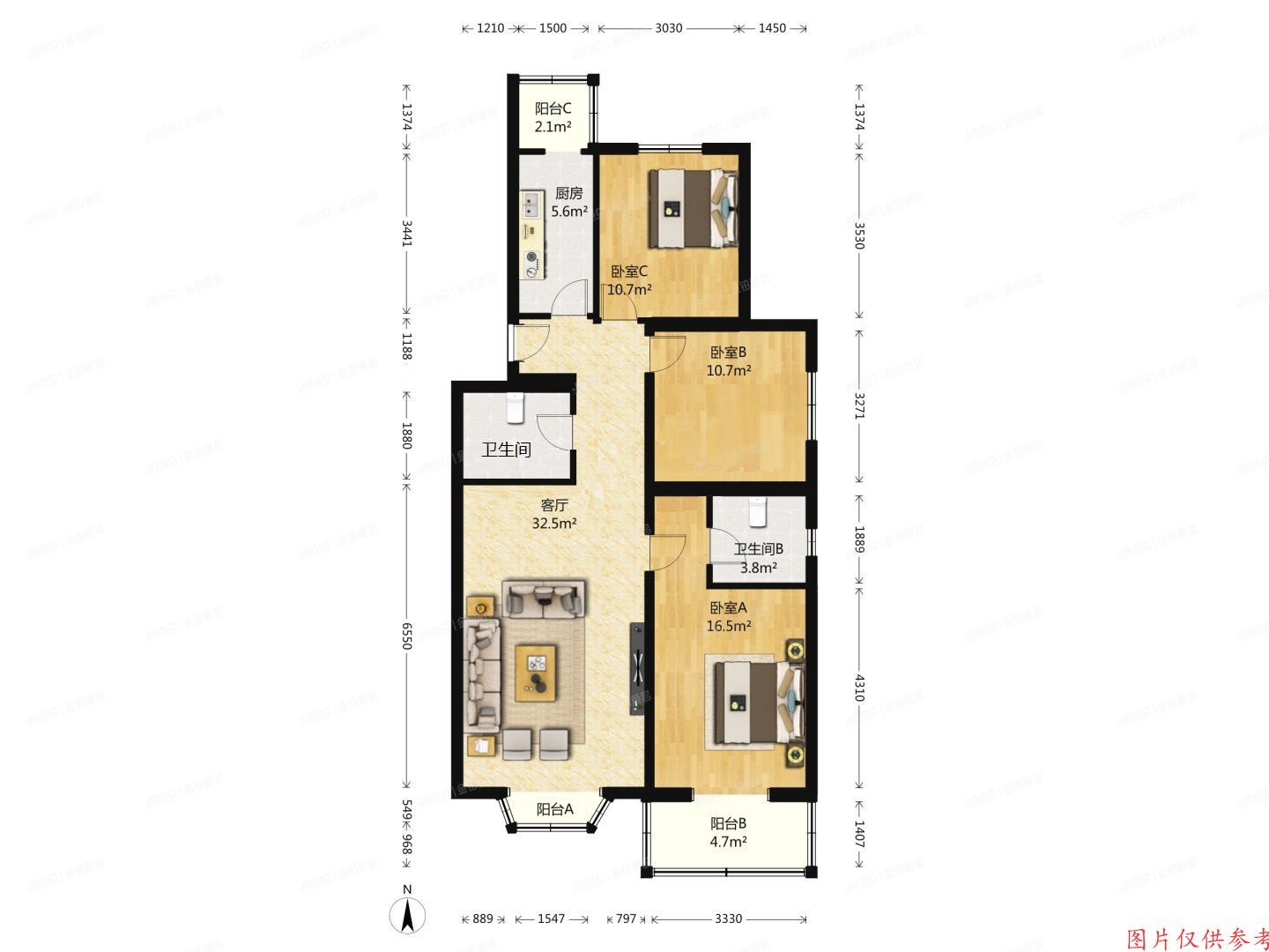 大兴区 高米店北里16号楼4层1单元401（双高花园）