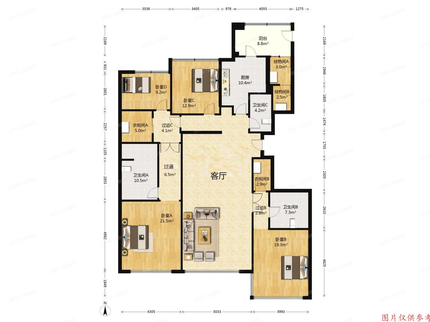 朝阳区 建国路91号金地国际花园3号楼1单元2502