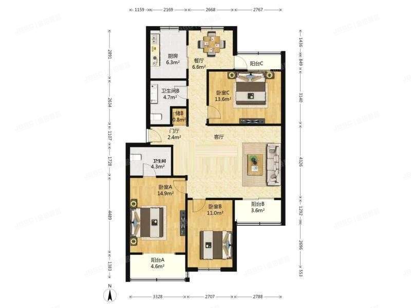 昌平区 福地家园5号楼3单元101号