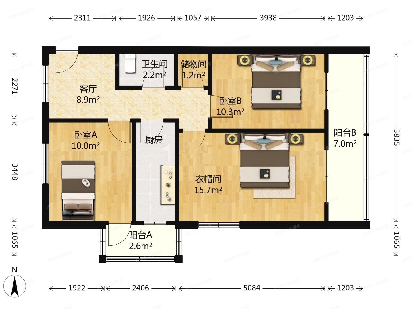 海淀区 车道沟南里20号楼17层1702