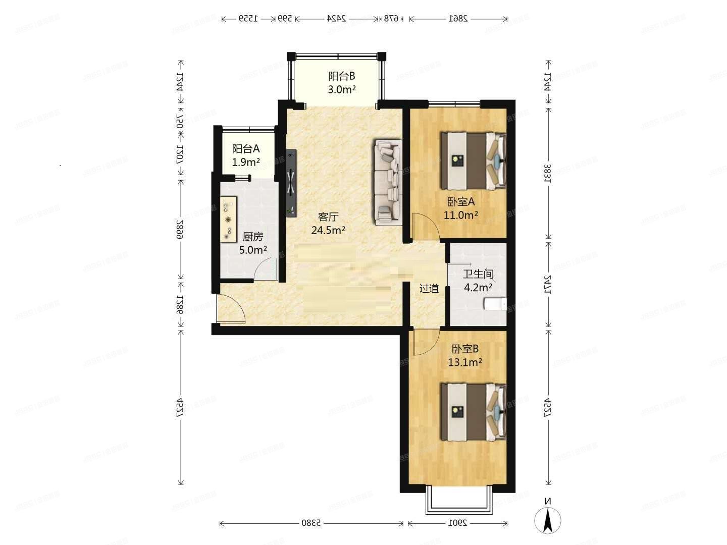 房山区  瑞雪春堂二里6号7层3单元801