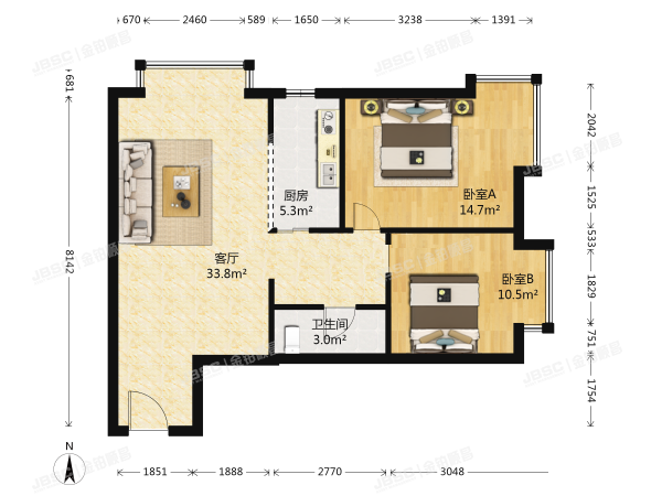 朝阳区 百子湾南二路78号院6号楼1单元809（A派公寓）