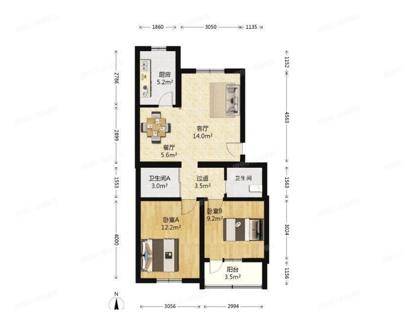 丰台区 丽源路55号院3号楼6层7单元602（精图小区）