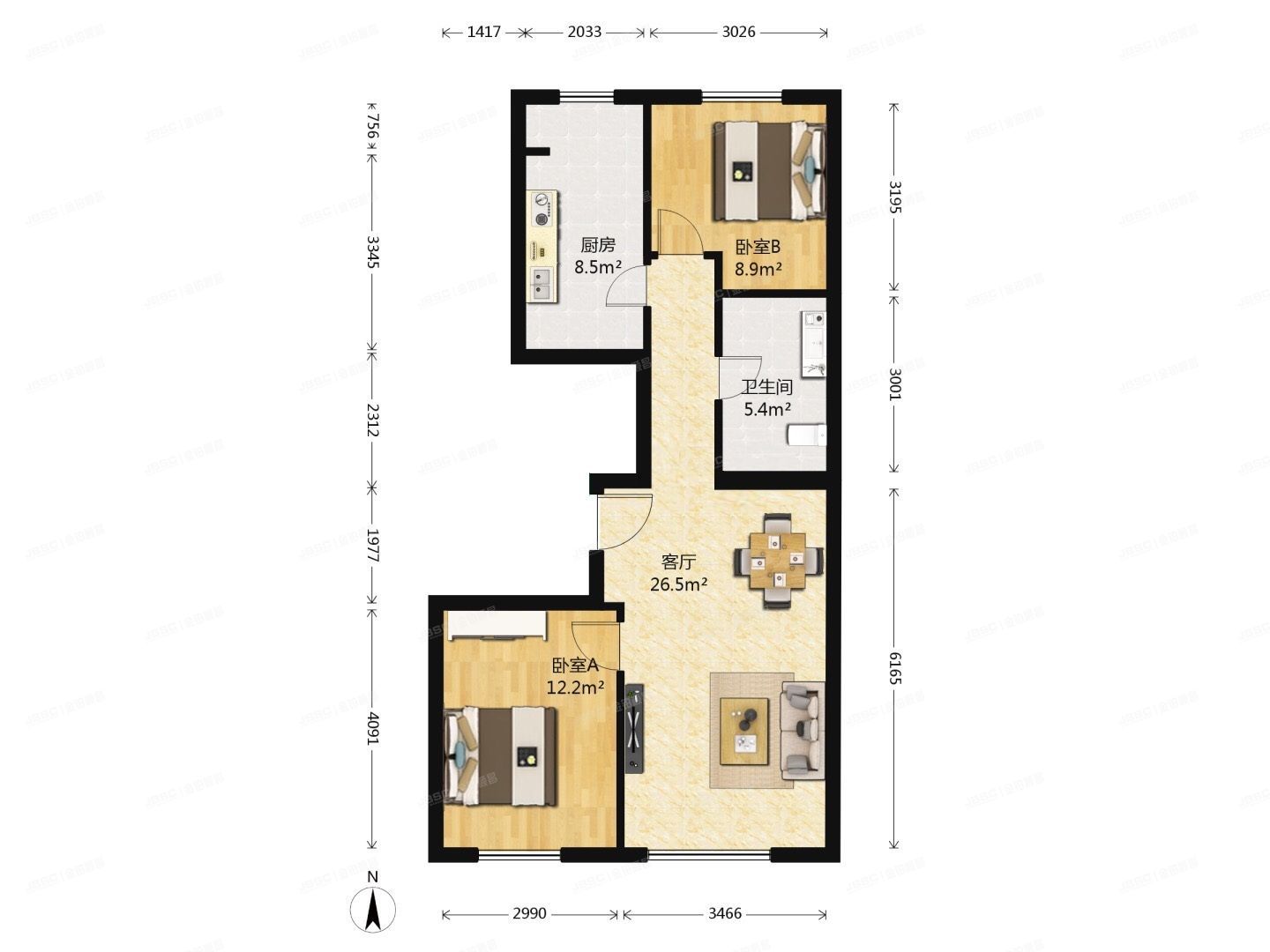 丰台区 马家堡东路101号院1号楼4层3单元501室（阳光花园）