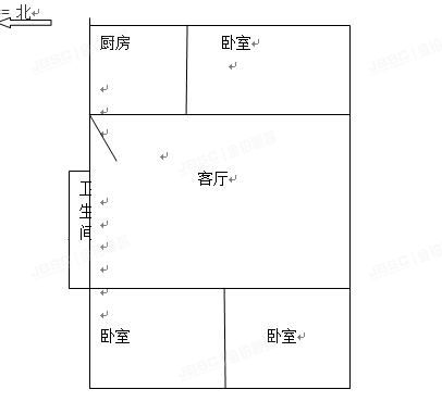 房山区  城关街道办事处东大街北侧福胜家园5号楼3层1单元301