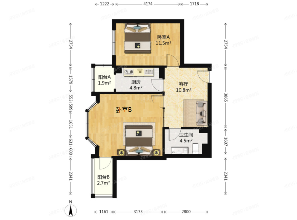 朝阳区 八里庄西里1号楼4层0407（晨曦园）