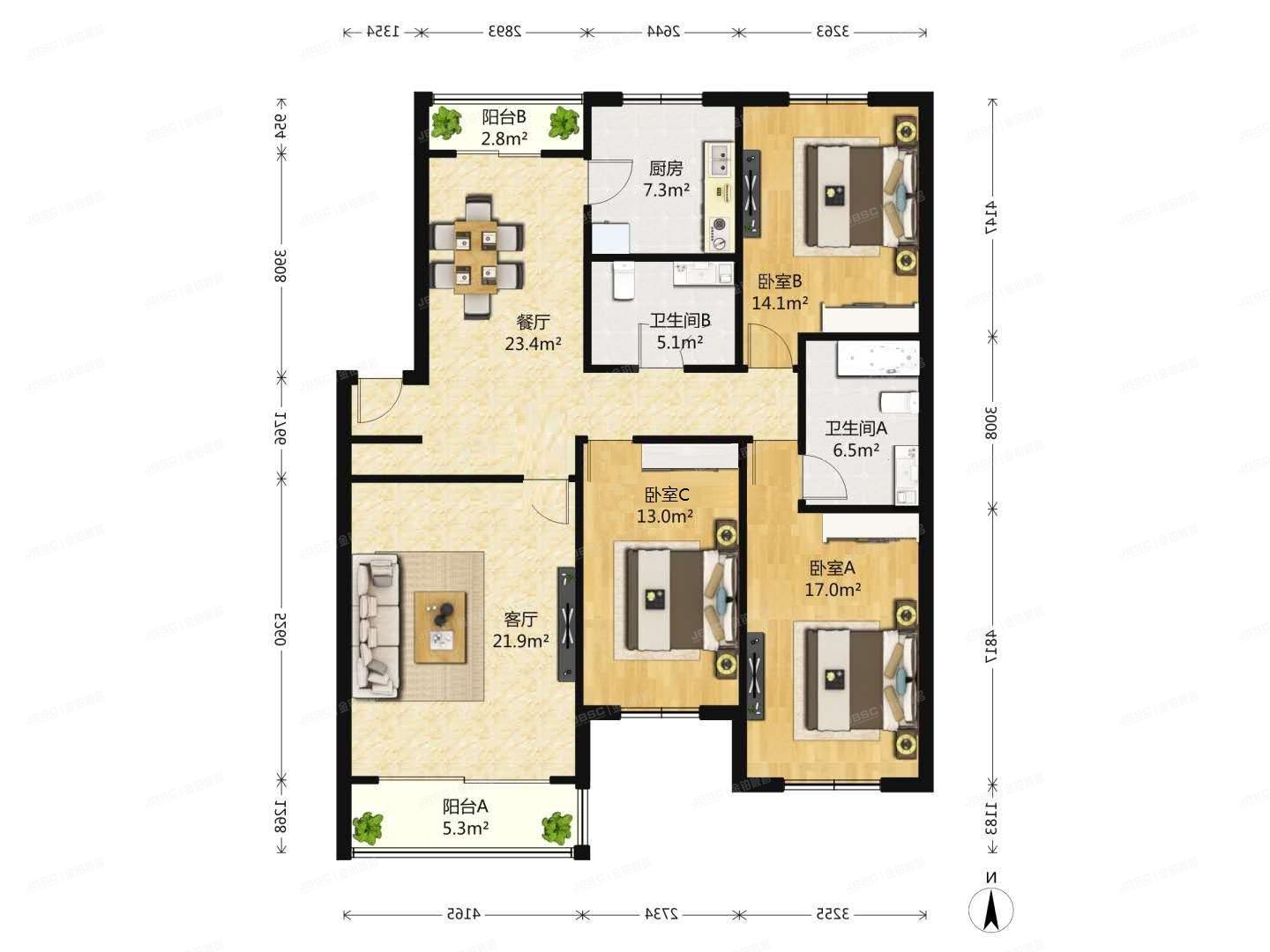 大兴区 九龙家园小区1号楼4单元201室