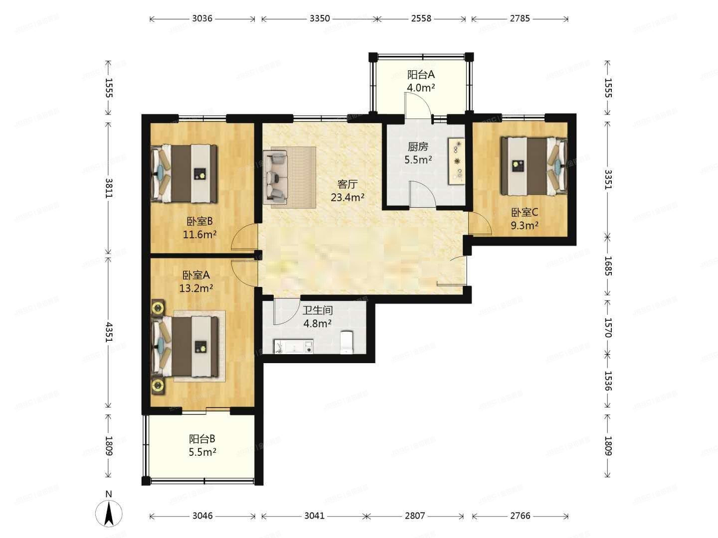 朝阳区 利泽西园108号楼602号