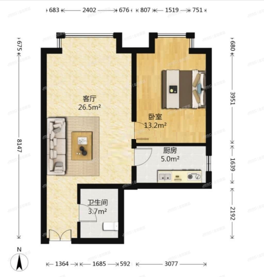朝阳区 百子湾南二路78号院6号楼1单元1708（A派公寓）