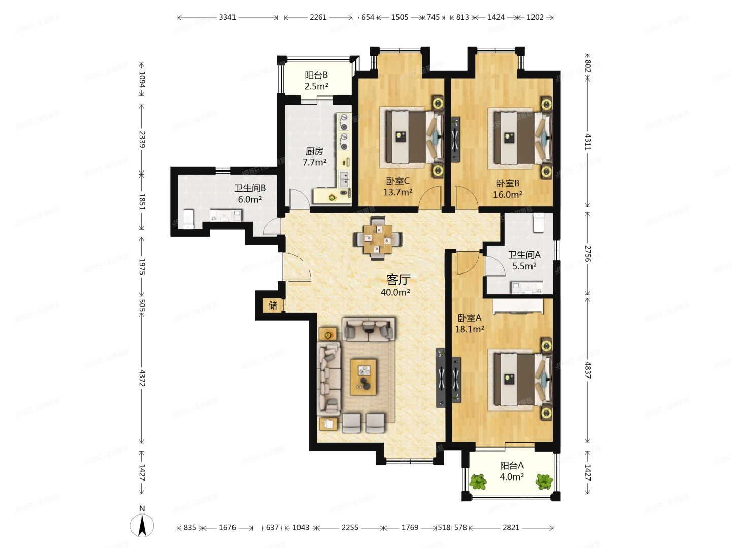 通州区 葛布店北里21号楼7层171号（蓝山国际公寓）