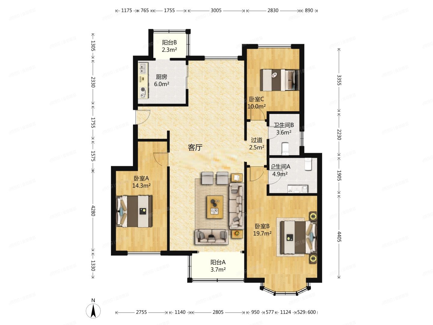 丰台区 青秀城东区6号楼5层1单元502