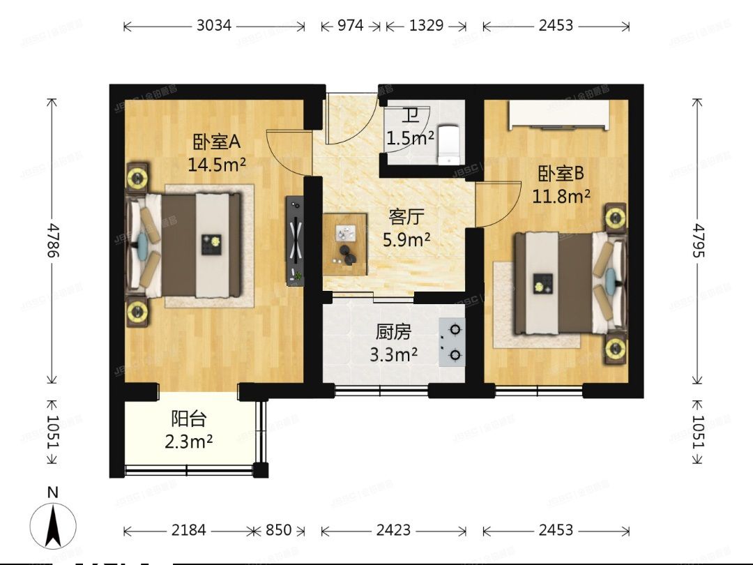 丰台区 程庄子68号院1号楼3层4单元302号