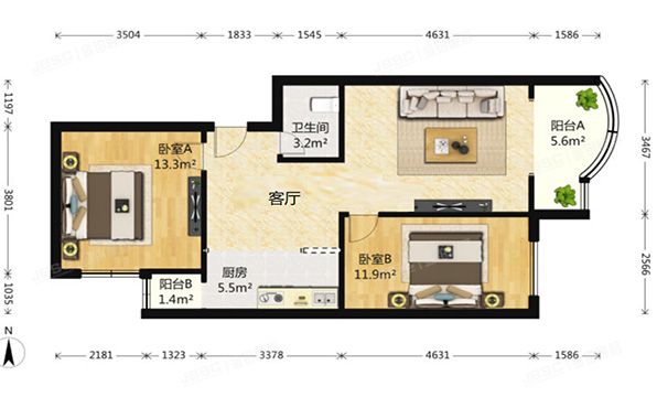 房山区 拱辰南大街西侧罗府家园4号楼9层10单元901