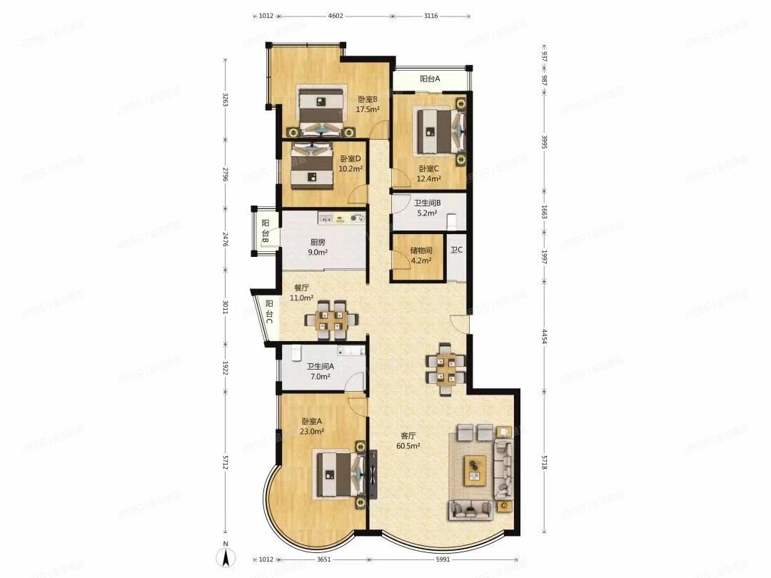朝阳区 周庄山水文园4号楼6层8单元602（山水文园）