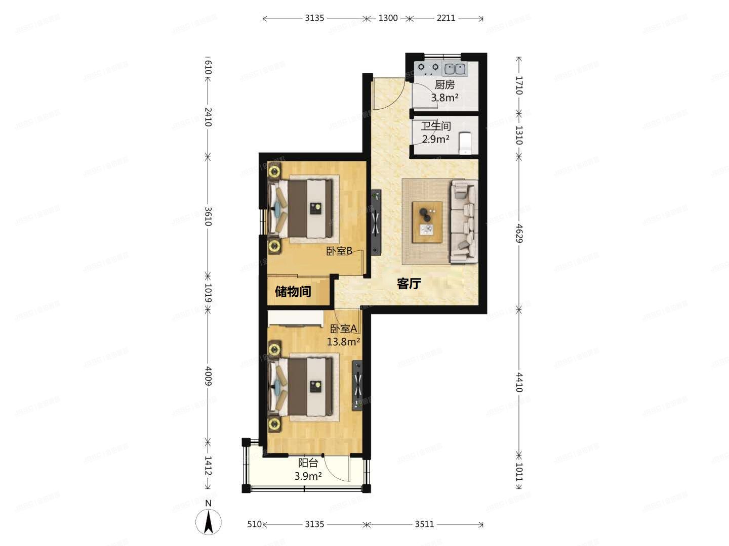 石景山区 模式口西里7号楼1层3单元102号