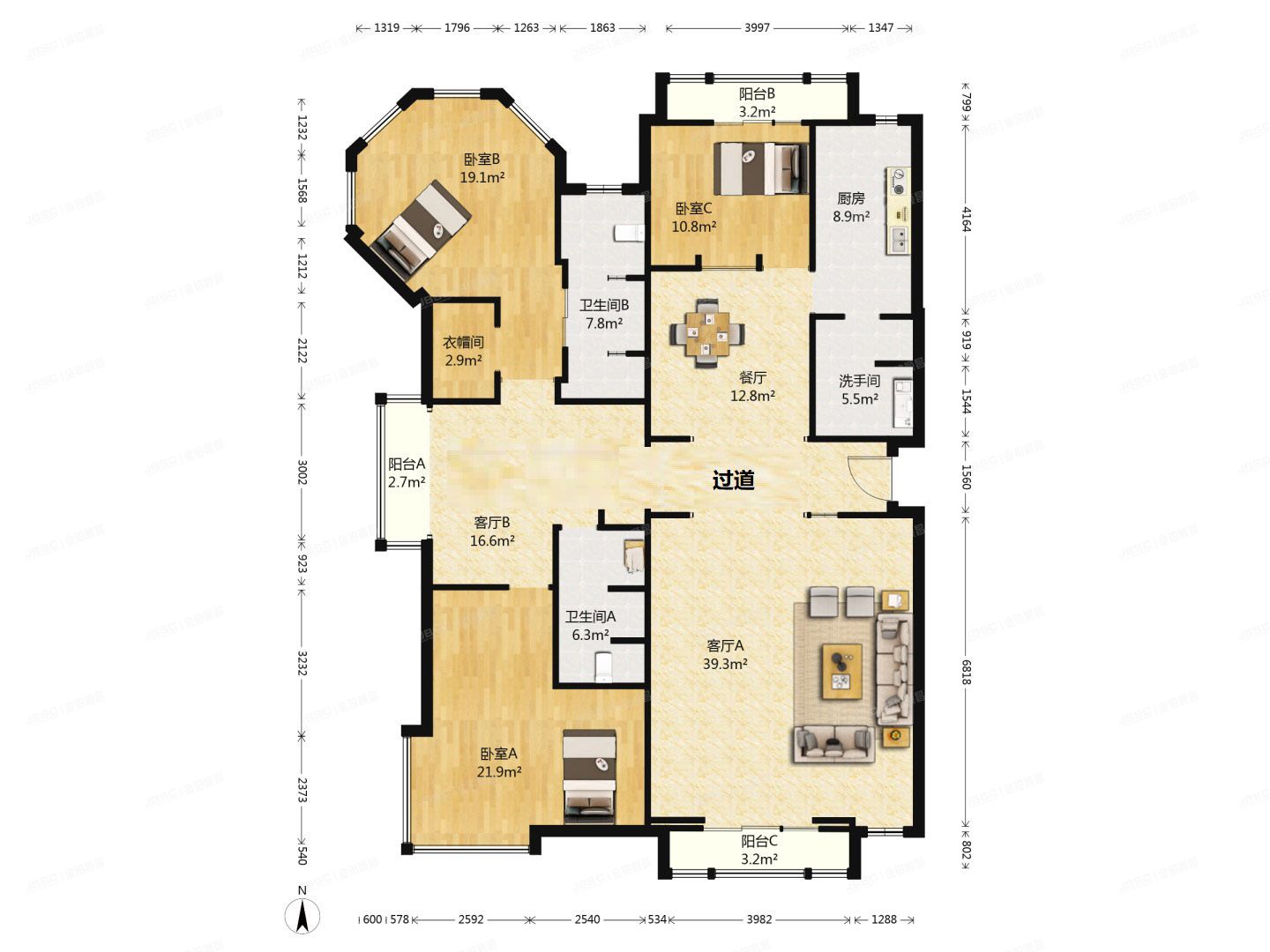 通州区 芙蓉园505号楼4层1单元501号（月亮河城堡）