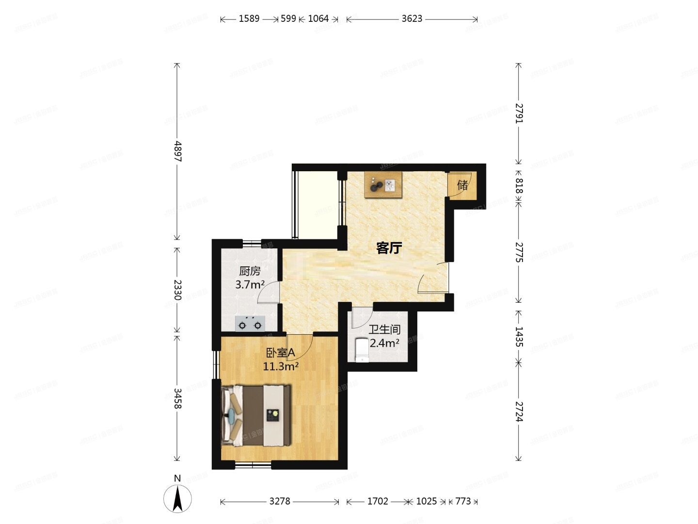 朝阳区 农光里207号楼1层104