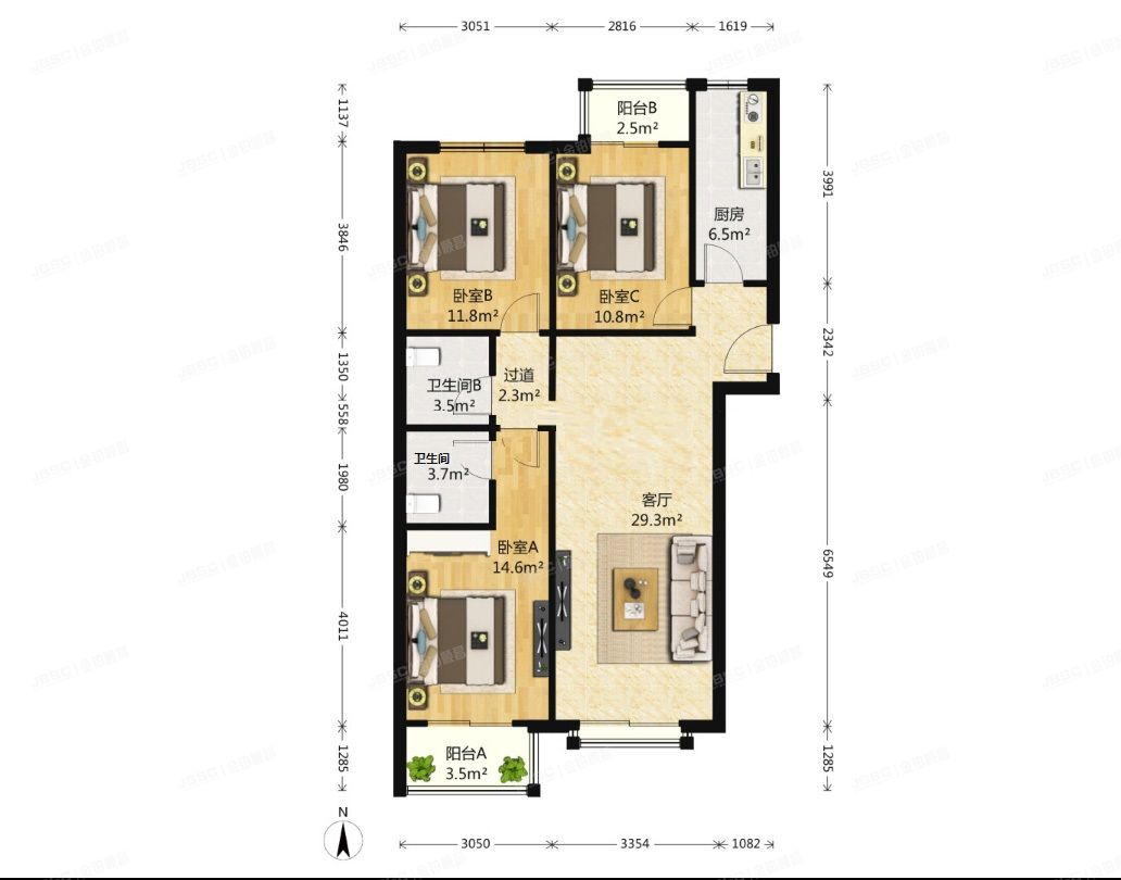 丰台区 西马场路6号院7号楼2单元203号（怡然家园南区）经适房