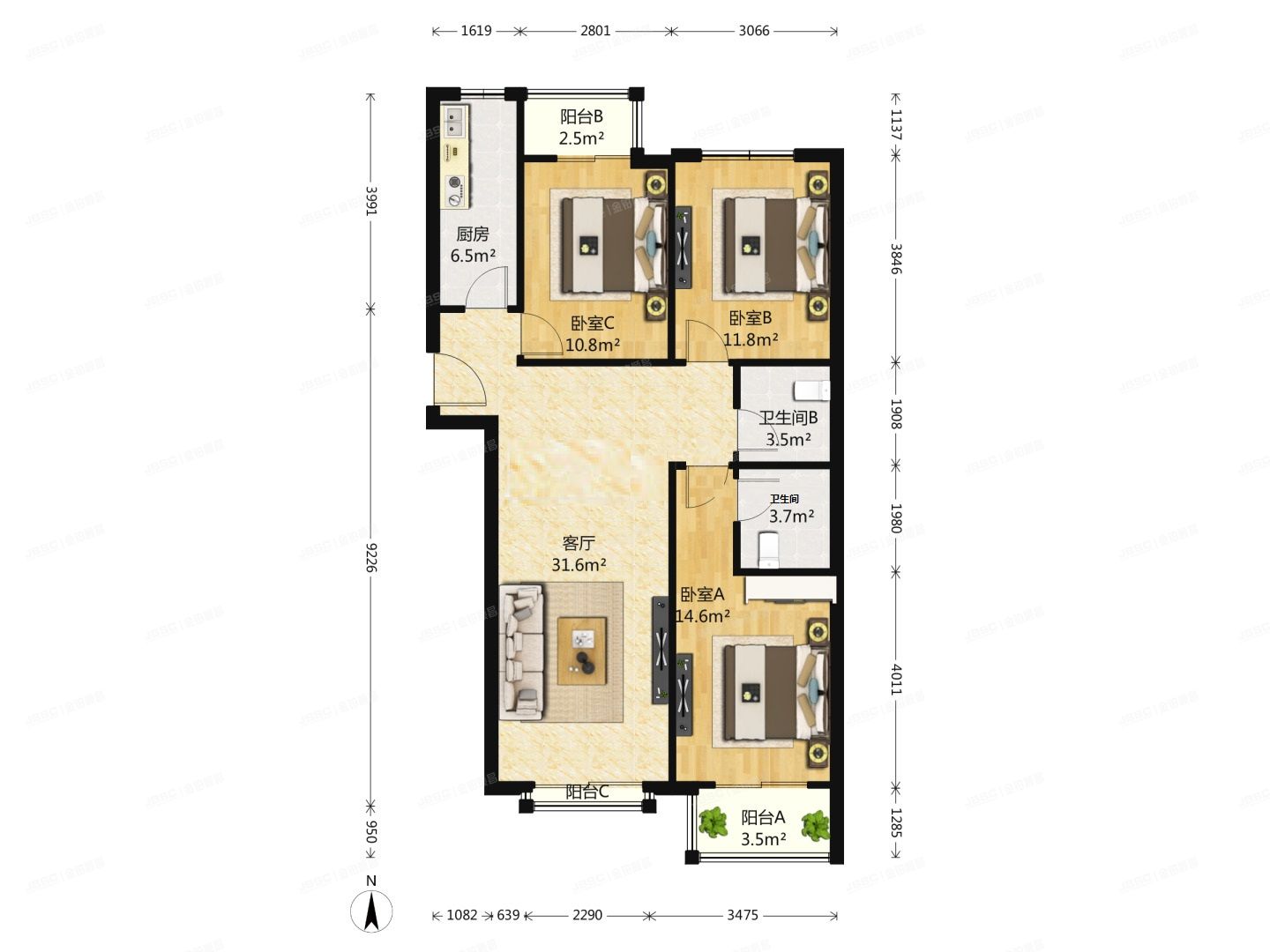 丰台区 怡然家园南区5号楼4层2-401