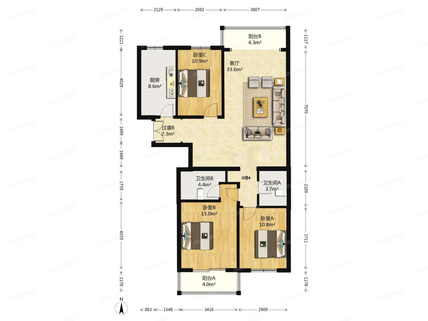 朝阳区 北苑家园清友园6幢4单元1201室