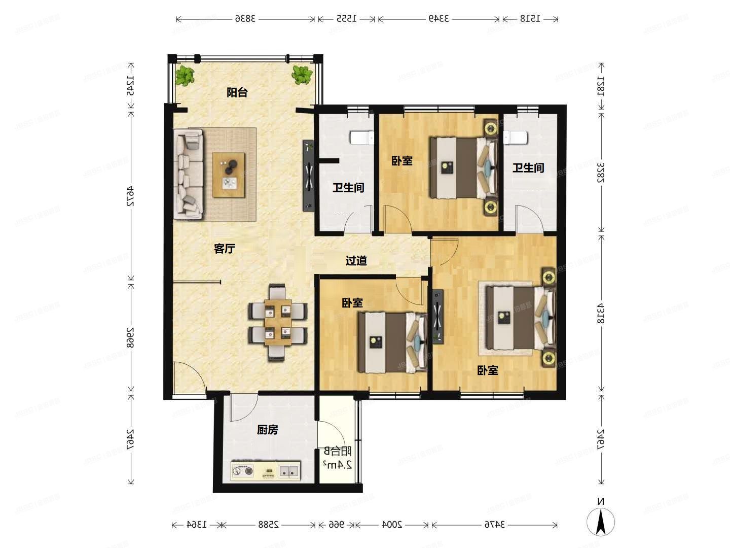 昌平区-东小口镇 天通西苑一区38号楼5层1号