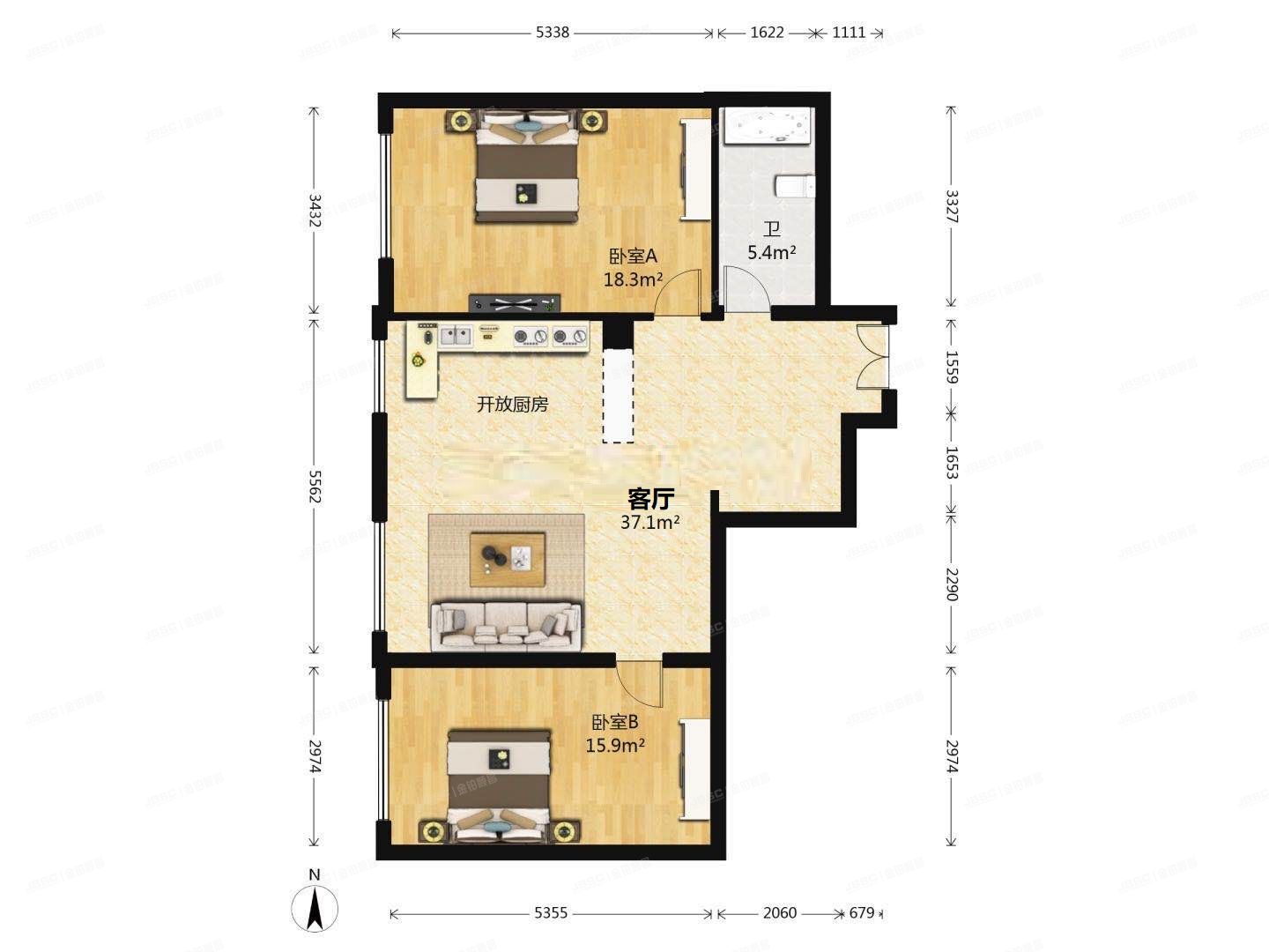 通州区 中山大街61号院1号楼18层2108号（北京ONE）