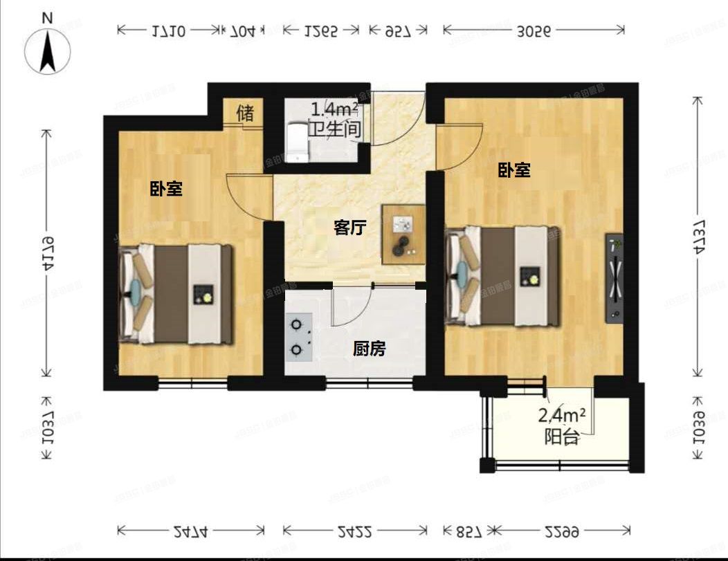 东城区 永康胡同5号2号楼2层5单元202号（官书院北区）