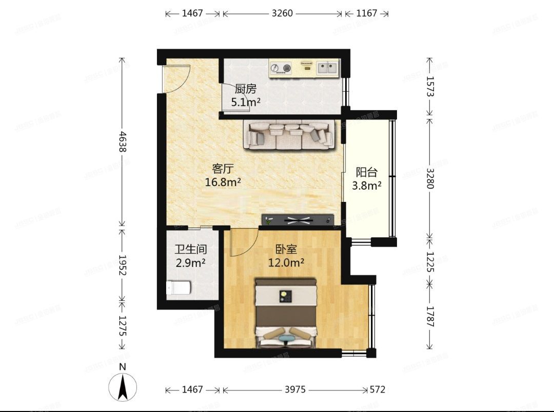 门头沟区 惠民家园二区32号楼13层5单元1303（40%）