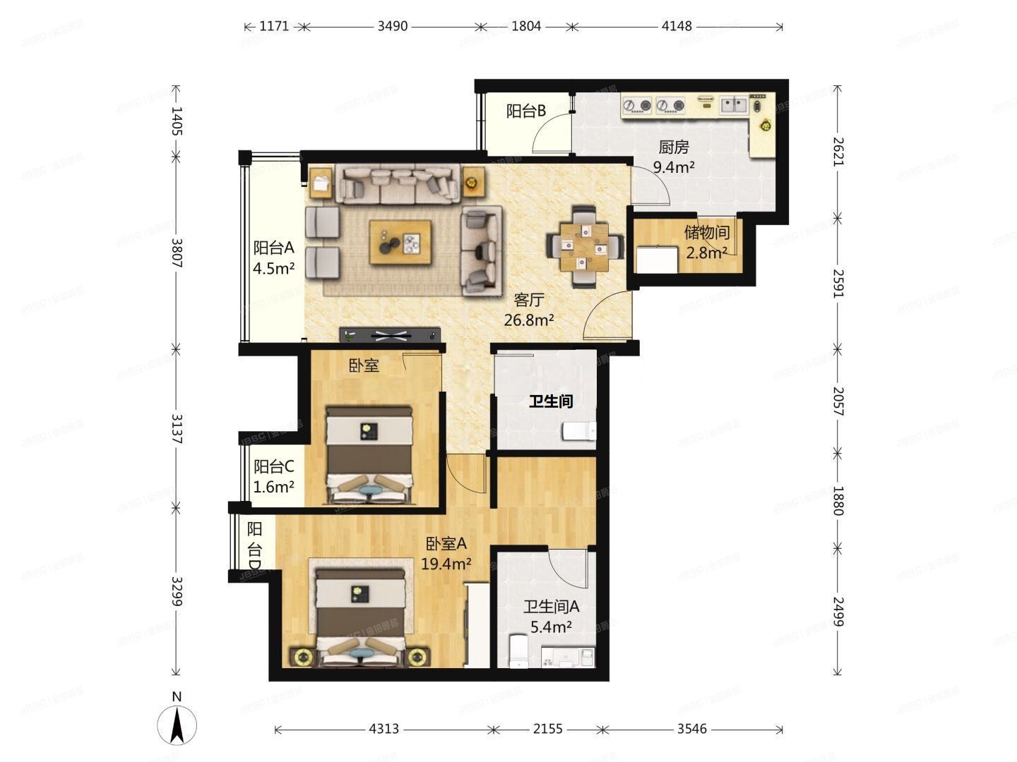 朝阳区 农展馆南路9号院1号楼23层2708（博雅园）