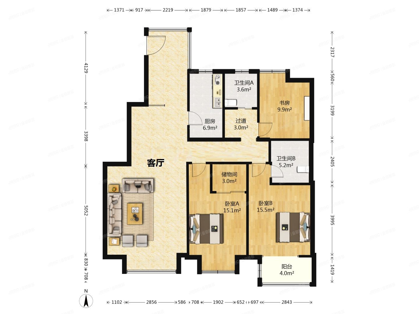 顺义区 香沁园小区8号楼12层2单元1502（智地香蜜湾）
