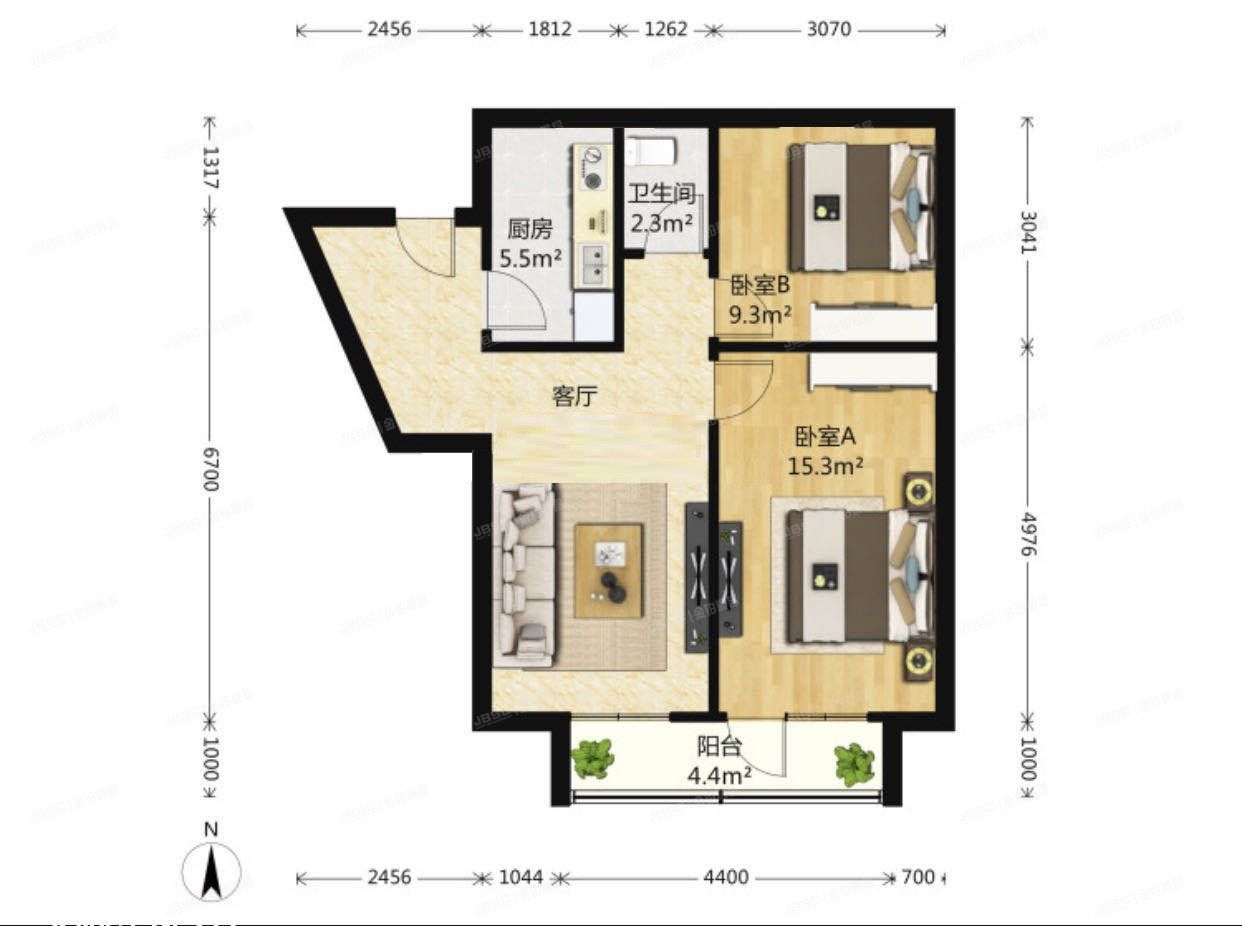 东城区   革新南路2号院1号楼13层13-2