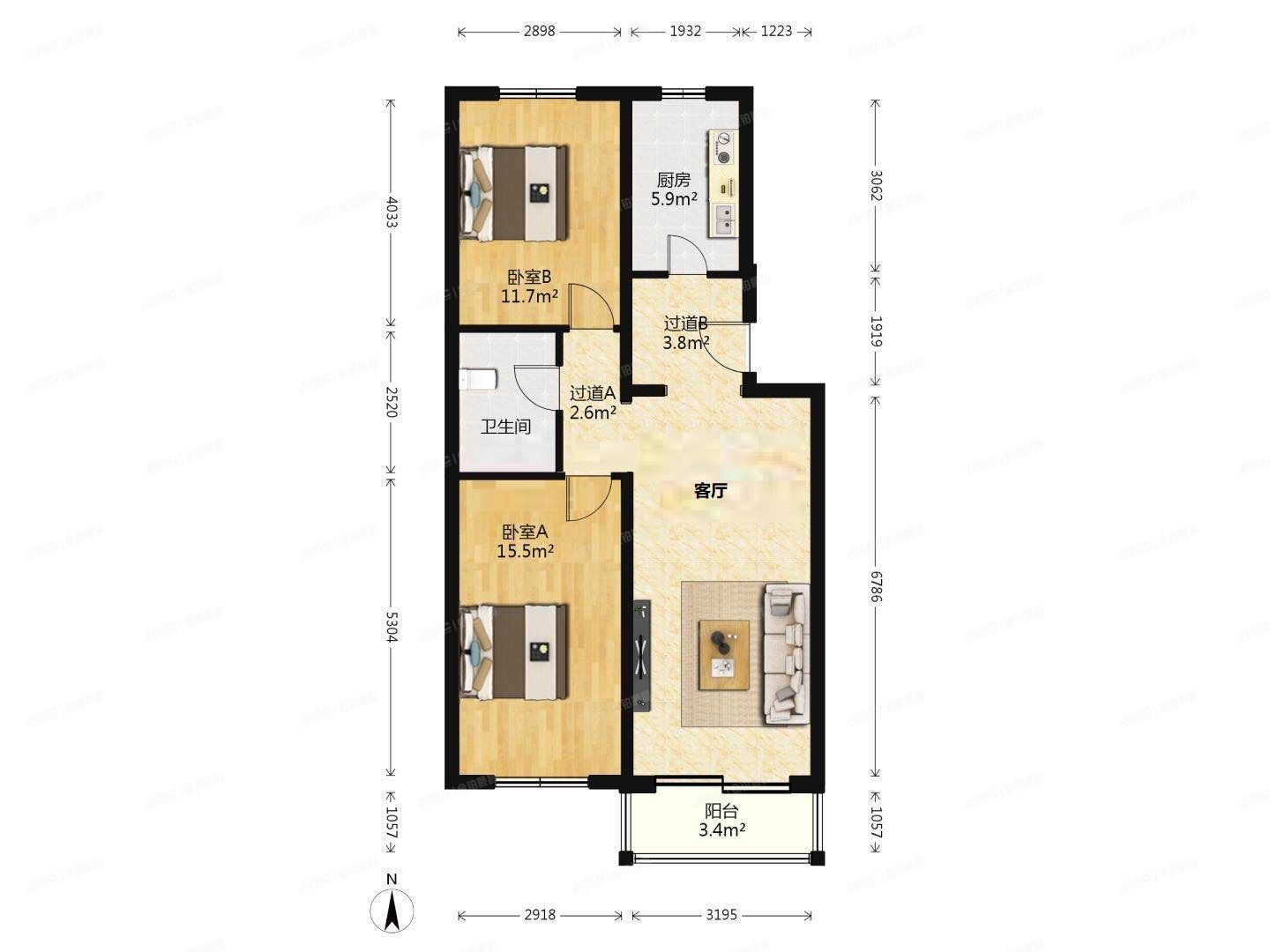 朝阳区  绿丰家园37号楼1层1单元102