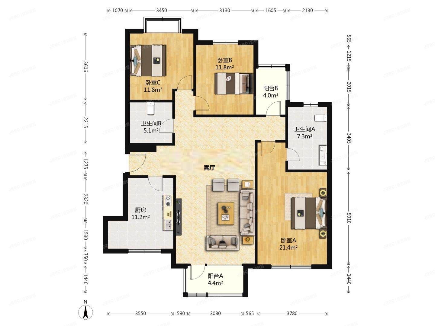 大兴区   康和园162号楼5层2单元502