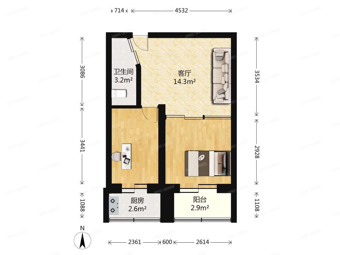 大兴区   黄村镇福苑小区24号楼1层1-102号